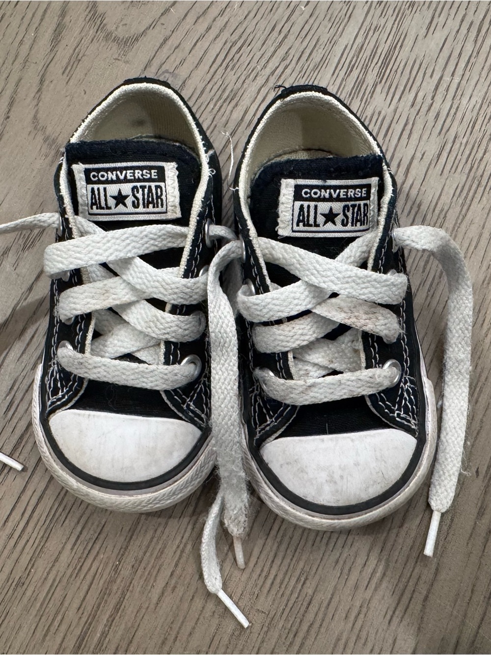Converse Kids Black and White Low Top Sneakers